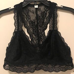 Black lace bralette